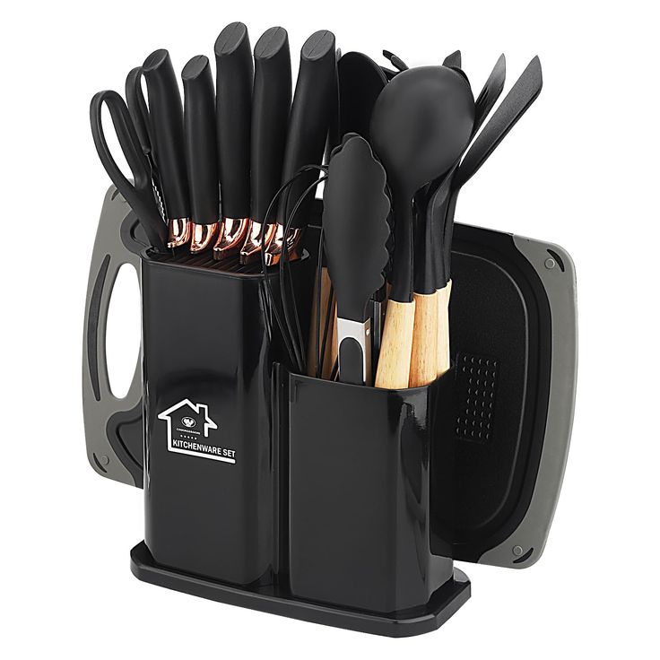 مجموعة أواني المطبخ الفاخرة 24 قطعة من السيليكون والخشب – مقاومة للحرارة وبتصميم عصري