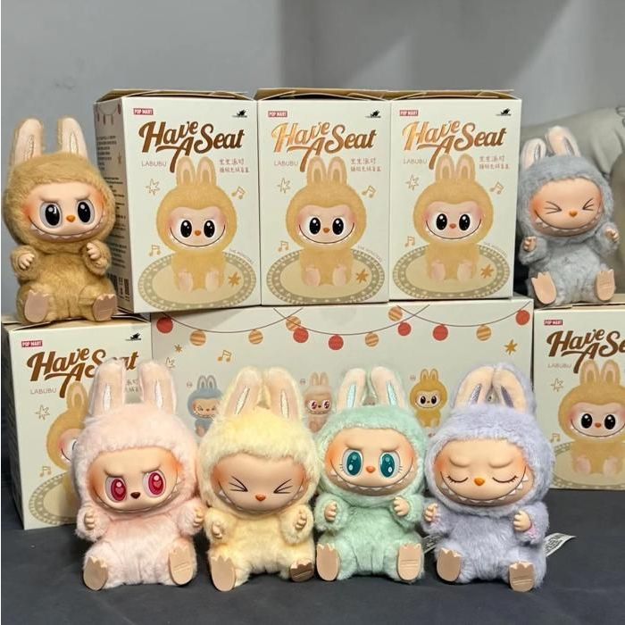 Labubu Have a Seat – دمية مفاجأة لطيفة (Blind Box) مع حلقة مفاتيح